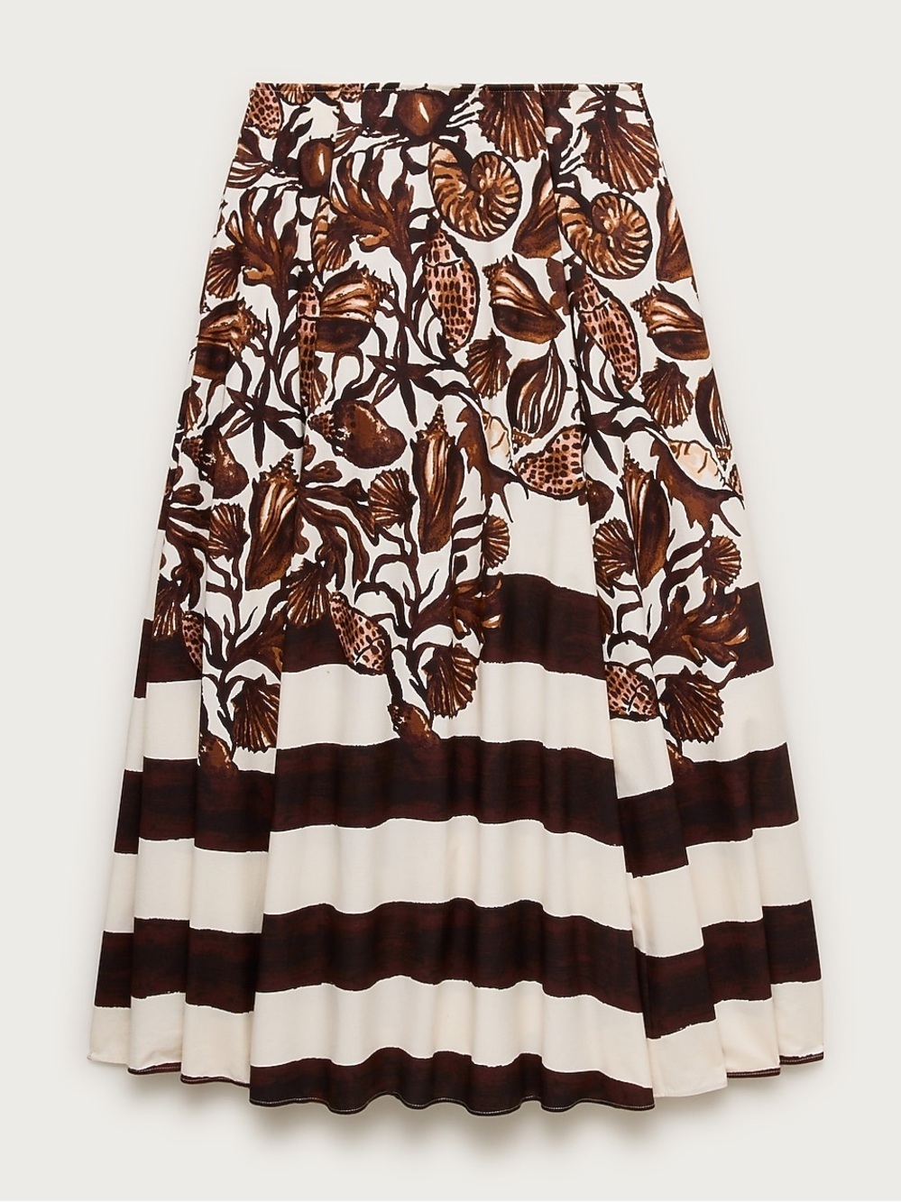 J.Crew Petite side-pleat midi skirt in lobster & seashell print Size 10P NWT